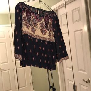 Lucky Brand Navy/Multi Top S